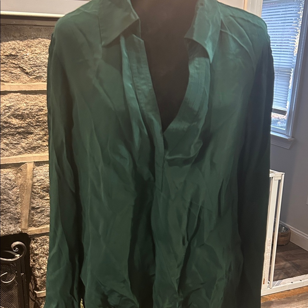 J. Crew Green Blouse